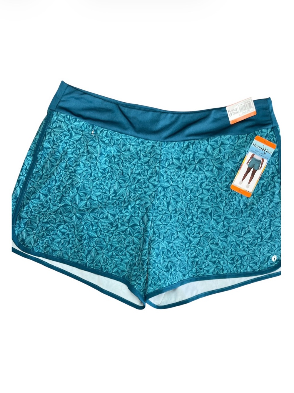 Hang Ten Teal Tropical 4-Way Stretch Hybrid Boardshorts NWT Size XXL